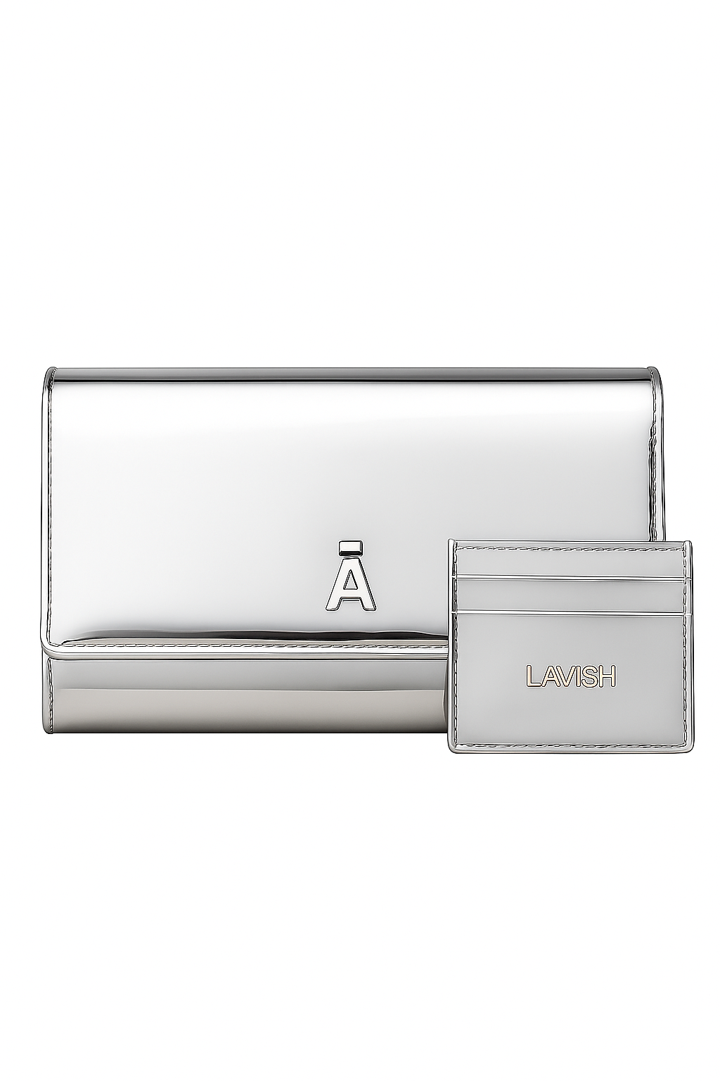 LĀVISH CLUTCH-Silver Metallic
