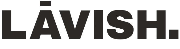 Black 'Lävish.' logo on a white background